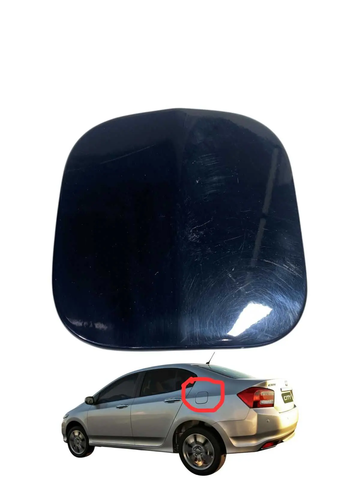 Tampa Portinhola Combustivel Honda City 2012 A 2014 Preto